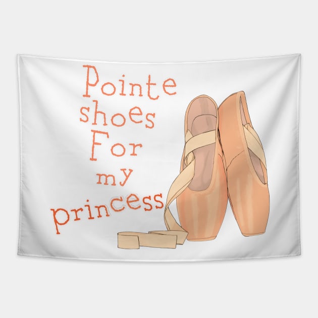 Pointe shoes for my princess Tapestry by Mimie20