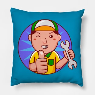 Mechanic Man Pillow