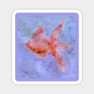 Red golden fish swimming Magnet