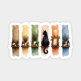 Shelf Life – Autumn Cottagecore Brushstrokes Magnet