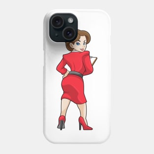 Secretary in Dress with High Heels Phone Case