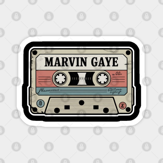 Vintage Cassette - Marvin Gaye Magnet by UrbanLifeApparel