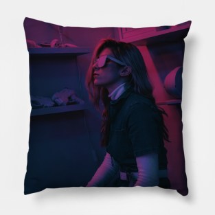 Cyberpunk in red Pillow