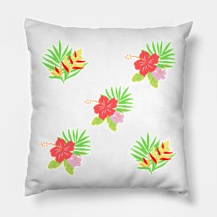 tropical flowers print Pillow