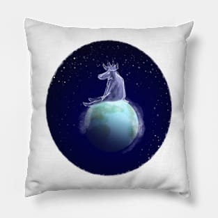 Moose in Space Pillow
