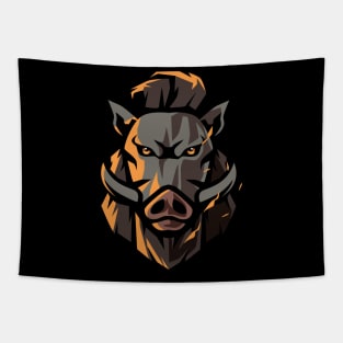 hipster boar head Tapestry