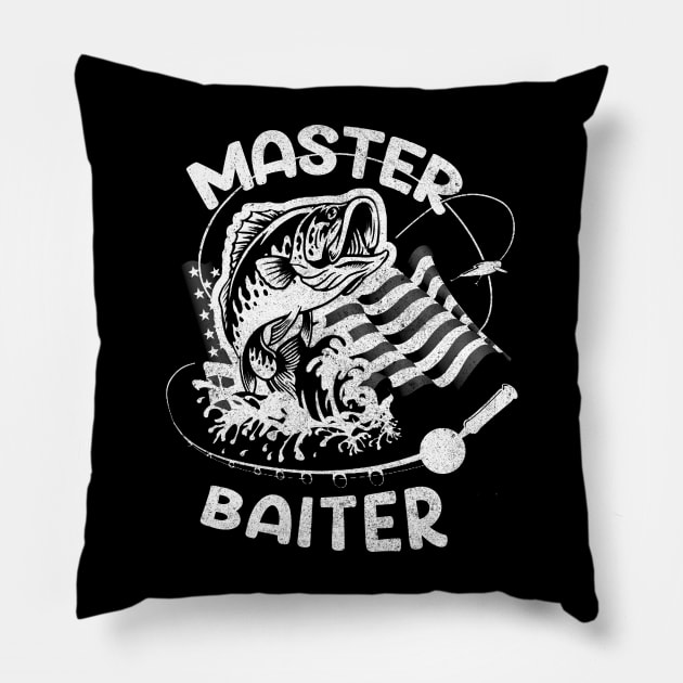 Master Baiter fishing lover Pillow by Space Monkeys NFT