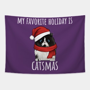 My Favorite Holiday Is CatsMas Tapestry