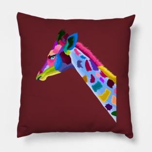 giraffe colorful pop art Pillow