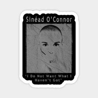 Sinead O'connor Black - Vintage Magnet