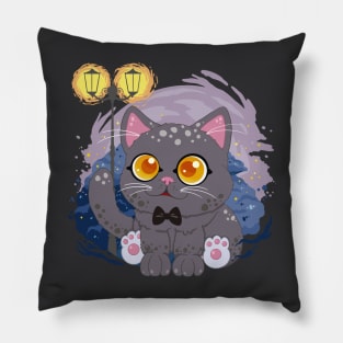 The little cute tuxedo cat with pattern- for Men or Women Kids Boys Girls love cat Pillow