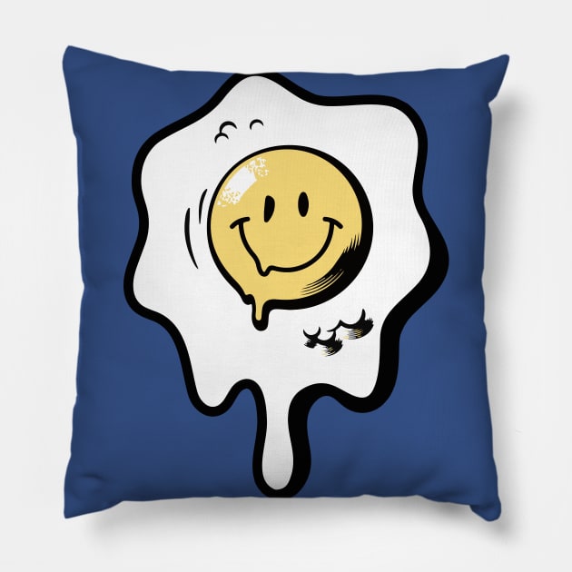 Smiley Face Egg Pillow by SLAG_Creative