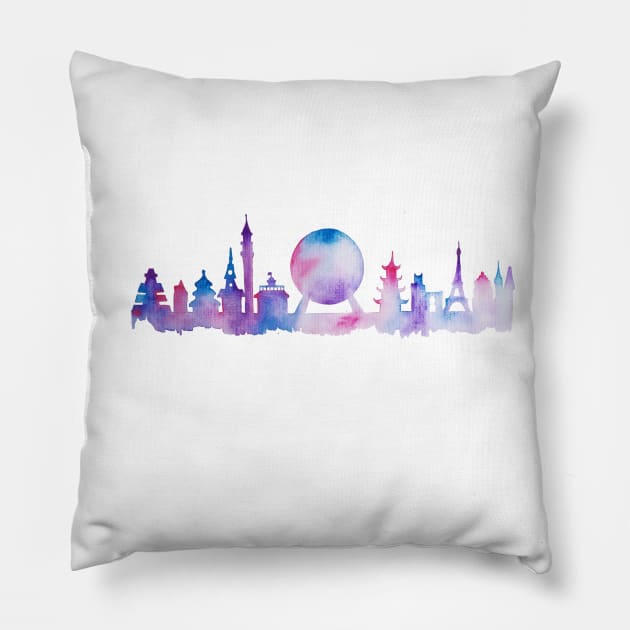 Epcot Skyline Pillow by CoconuTacha