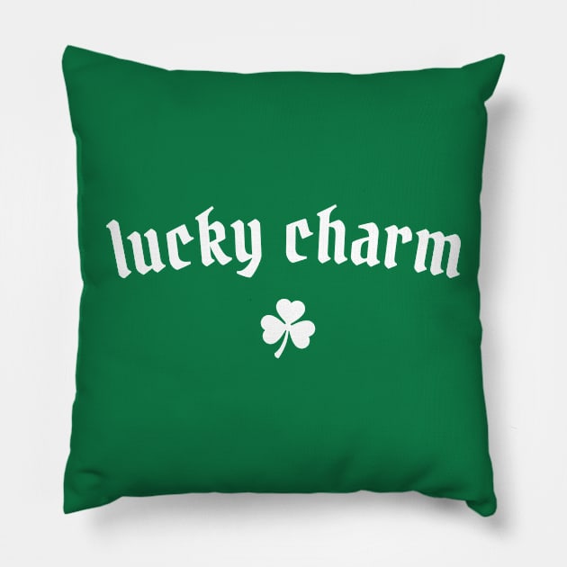 St Patricks Day - Lucky Charm Pillow by M.Y