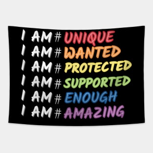 Daily Motivational Affirmation Self Love Quote Design Tapestry