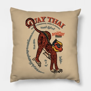 Classic Muay Thai Monkey Tattoo Pillow