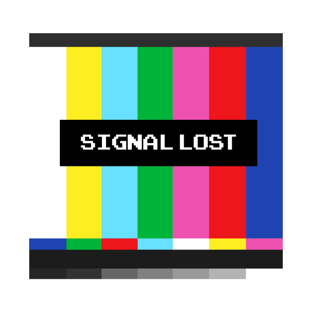 Vintage Signal lost tv test pattern color bar pattern by JDawnInk