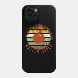 Grunge Sunset Rotten Apple Distressed An Apple a Day Keeps Everyone Away If You Throw It Hard Enough Phone Case