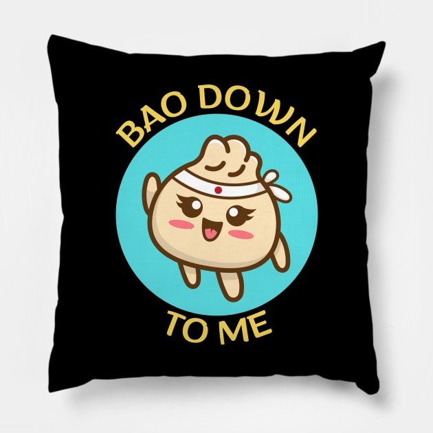 Bao Down To Me | Dim Sum Pun Pillow by Allthingspunny