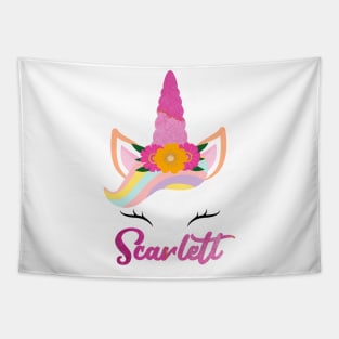 Name scarlett unicorn lover Tapestry