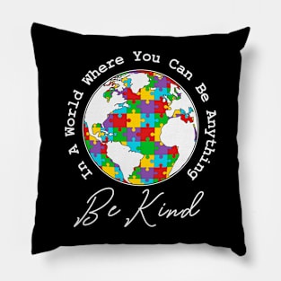 Kind Planet Autism Awareness Gift for Birthday, Mother's Day, Thanksgiving, Christmas Pillow