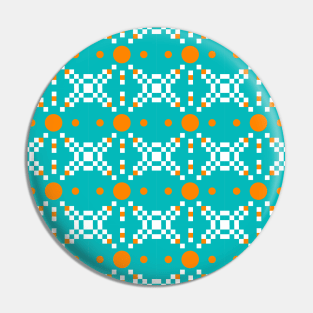 Orange Pattern Pin