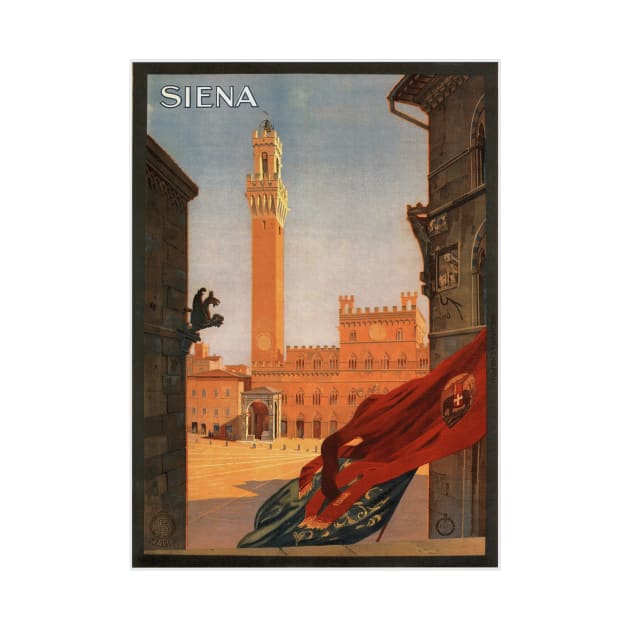 Siena, Italy - Vintage Travel Poster Design by Naves