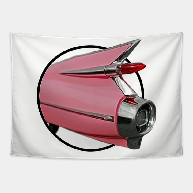 Pink 59 Cadillac Tapestry by Manatee Max