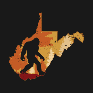 Bigfoot Retro Vintage Sasquatch West Virginia T-Shirt