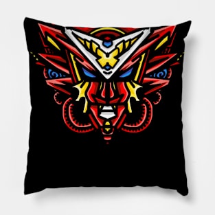 Red Mecha Head Robot Gundam Design Pillow