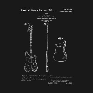 Bass Guitar 1960 White Patent T-Shirt