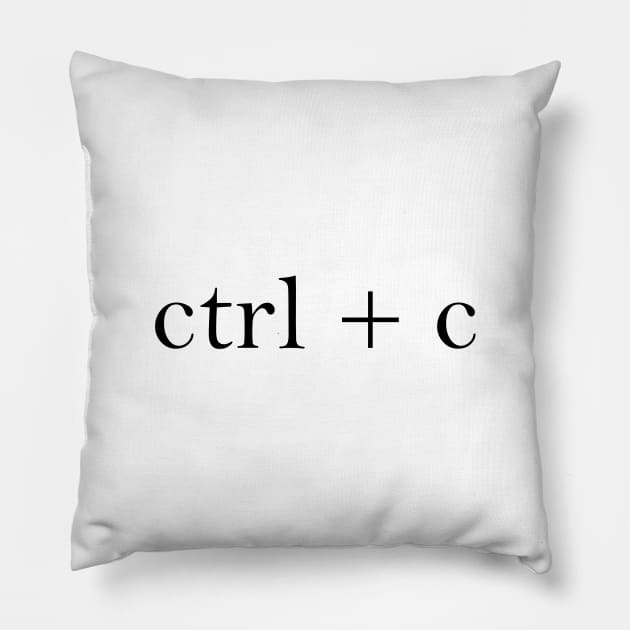 ctrl + c Pillow by zeann_art