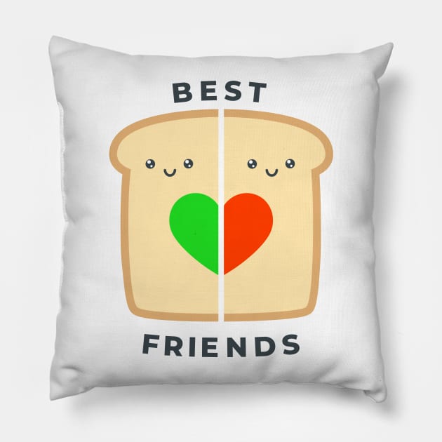 Best friends day Pillow by A tone for life