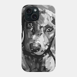 Black and White Labrador retriever dog Phone Case