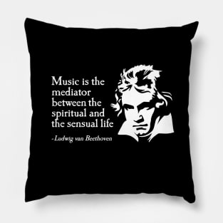 Ludwig van Beethoven quote classical music saying Pillow