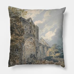 Pluscardine Abbey, Elgin by Thomas Girtin Pillow