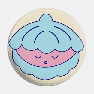 Kawaii Cute Sleepy Shell - Sea Animal Lover Gift, Shellfish Pin