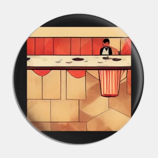 Waiter | Comics Style Pin