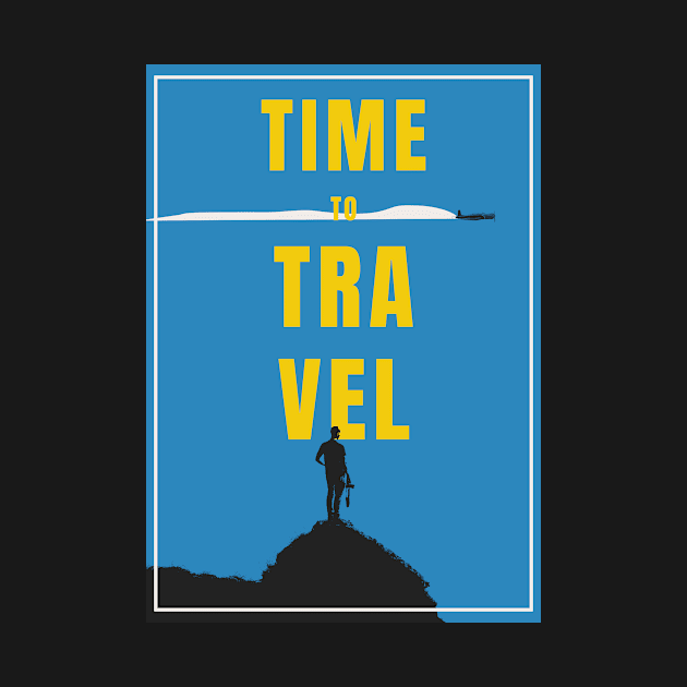 Time To Travel Graphic Art In Blue-Yellow by boholoc0