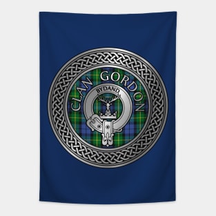 Clan Gordon Crest & Tartan Knot Tapestry