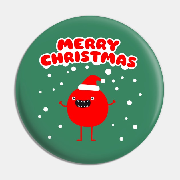 Funny Santa Claus - Merry Christmas Pin by badbugs