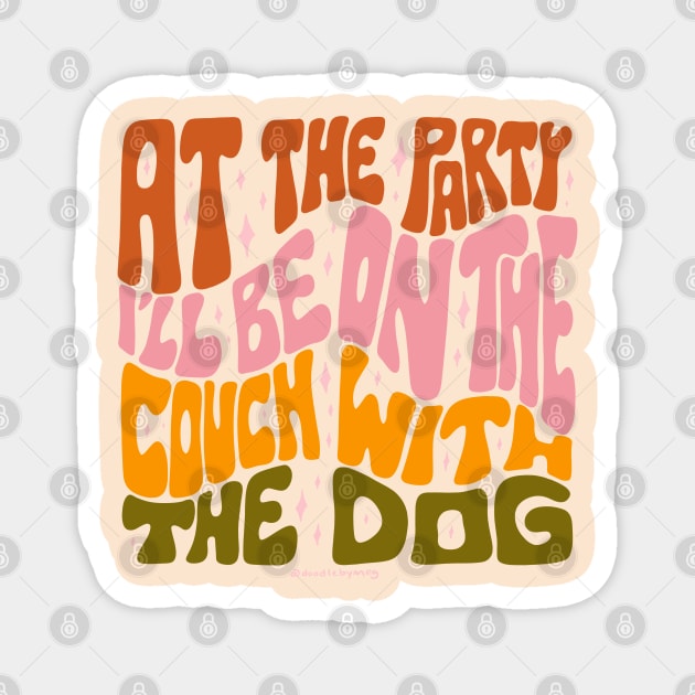 Couch With the Dog Magnet by Doodle by Meg