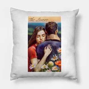 The Lover Tarot Card - Watercolor Pillow