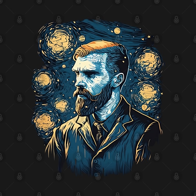 Van Gogh: Starry Portrait by zoocostudio