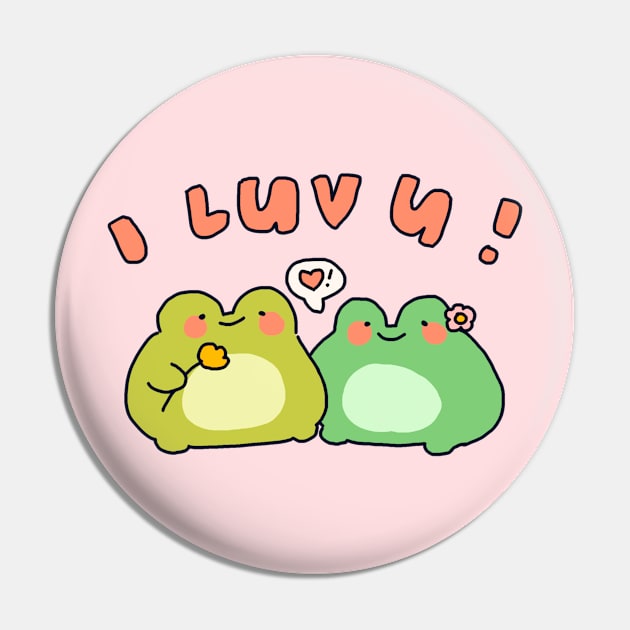 Frogs in Love Pin by maiadrawss