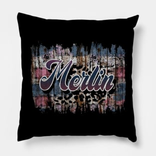 Vintage Merlin Proud Name Birthday Styles Pillow