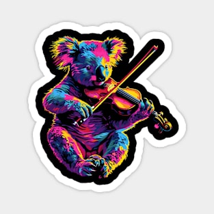 Koala Playing Violin Magnet