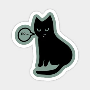 Black Cat Says No Magnet