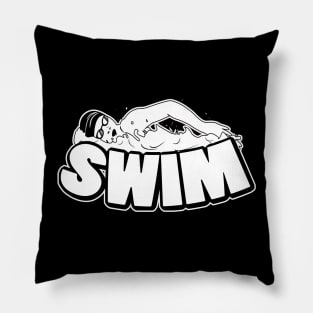 Swimming Swimmer Pillow