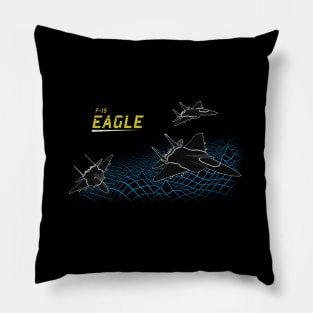 Vintage F-15 Eagle Fighter Jet Pillow